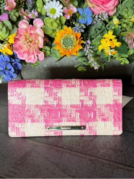 Brahmin Other - Brahmin Ady Wallet Empower Sakura Genuine Leather NWT pink plaid houndstooth